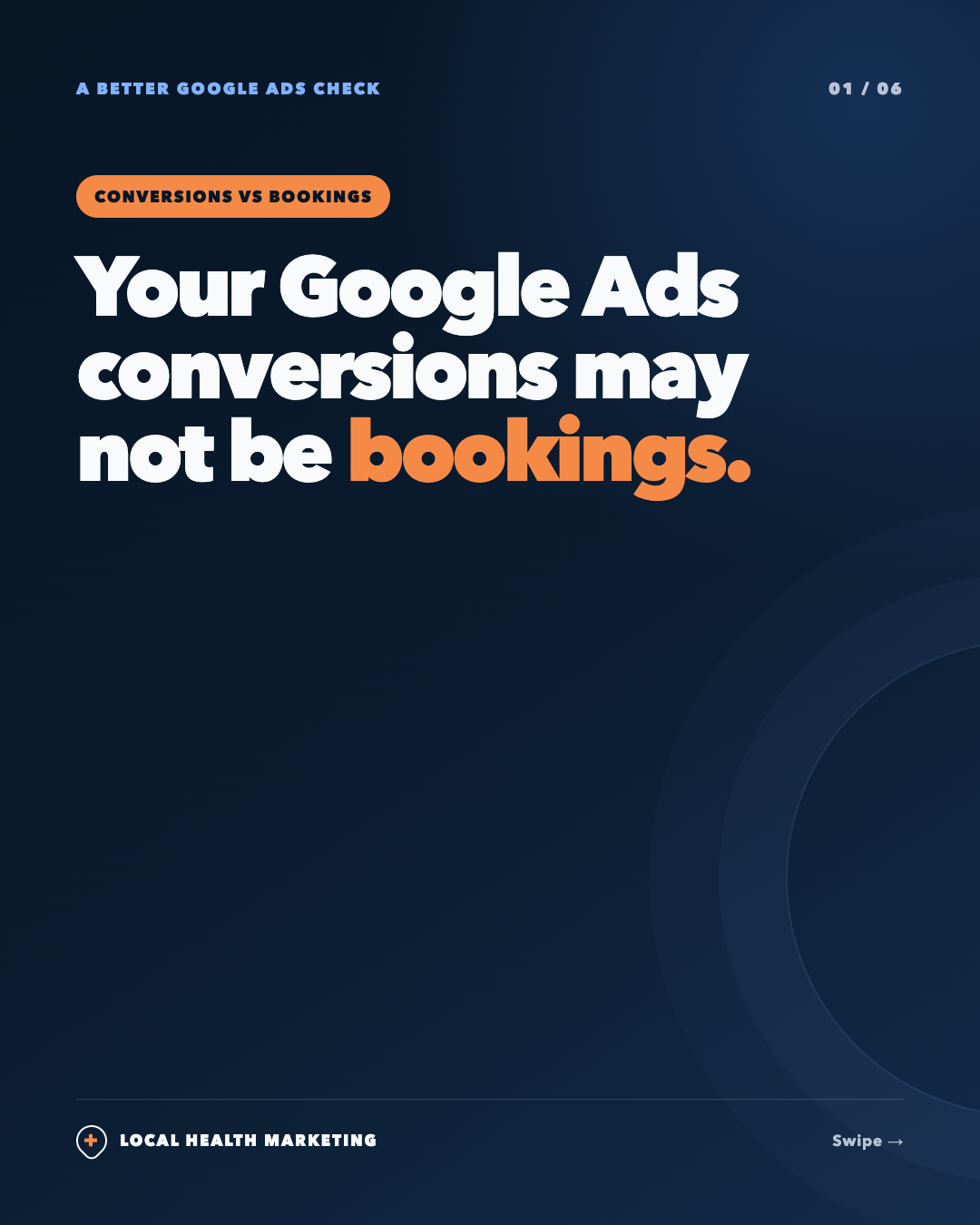 Your Google Ads conversions may not be bookings slide 1 of 6